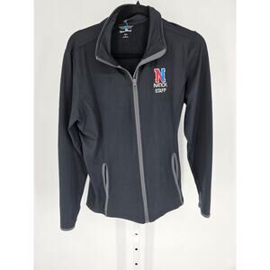 SportTek Womens Sz L Softshell Zip Up Jacket Natick Staff Black